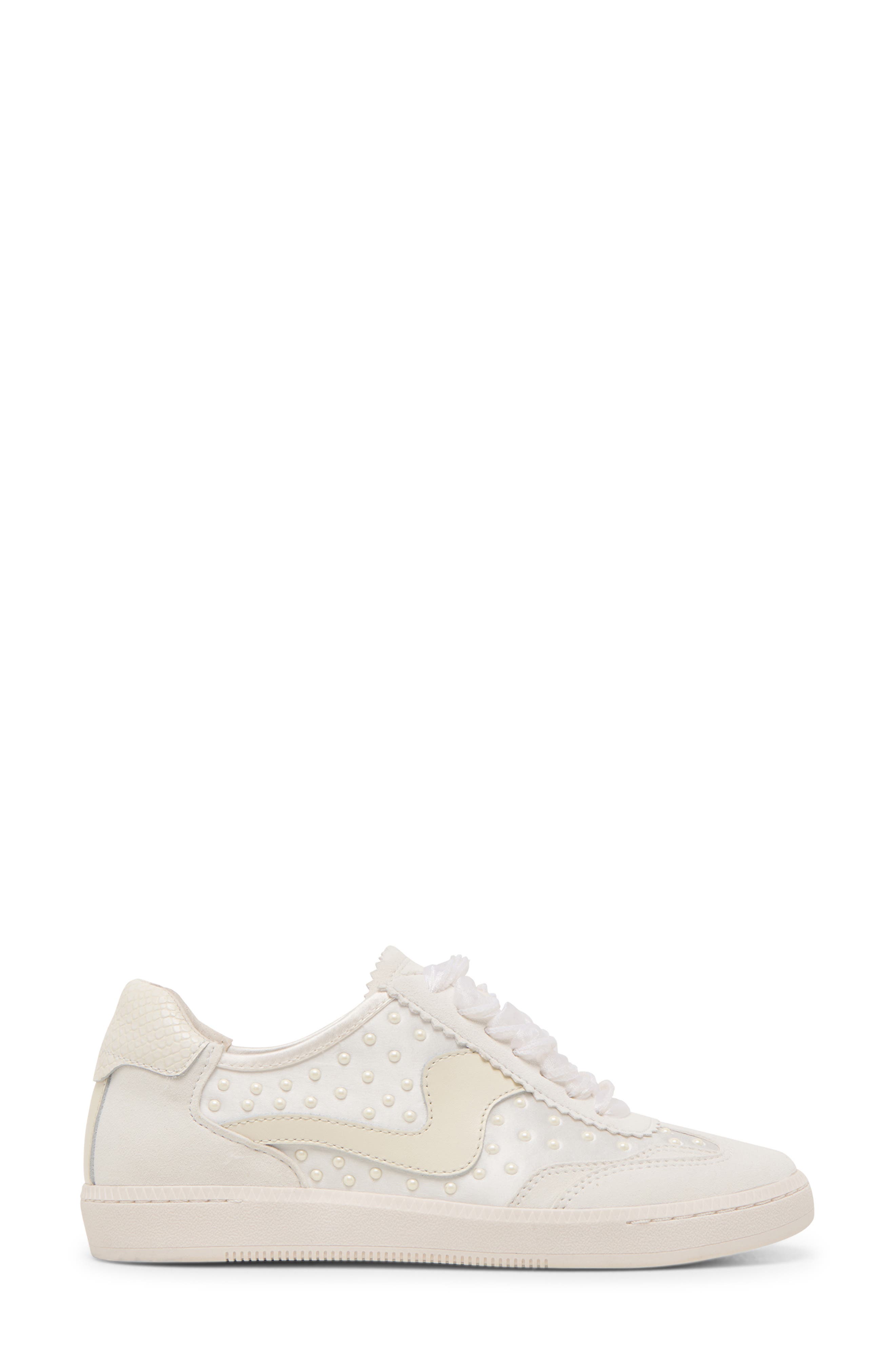 Notice Studded Sneaker, Alternate, color, OFF WHITE SATIN