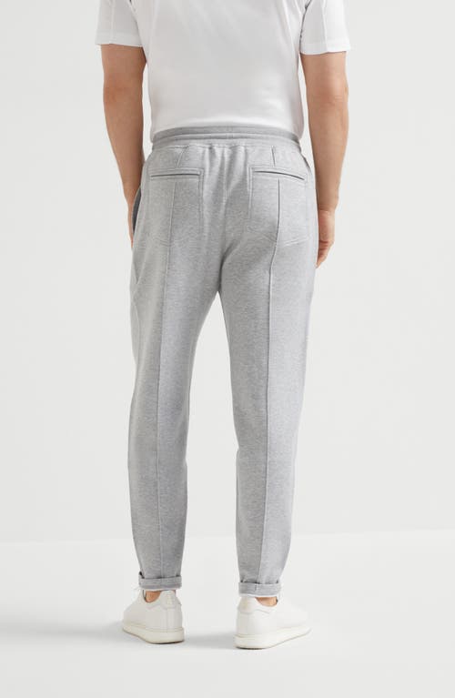 Brunello Cucinelli Trousers With Crête In Medium Grey