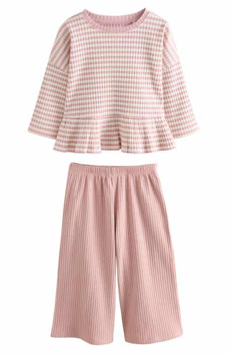 NEXT Kids' Long Sleeve Top & Wide Leggings