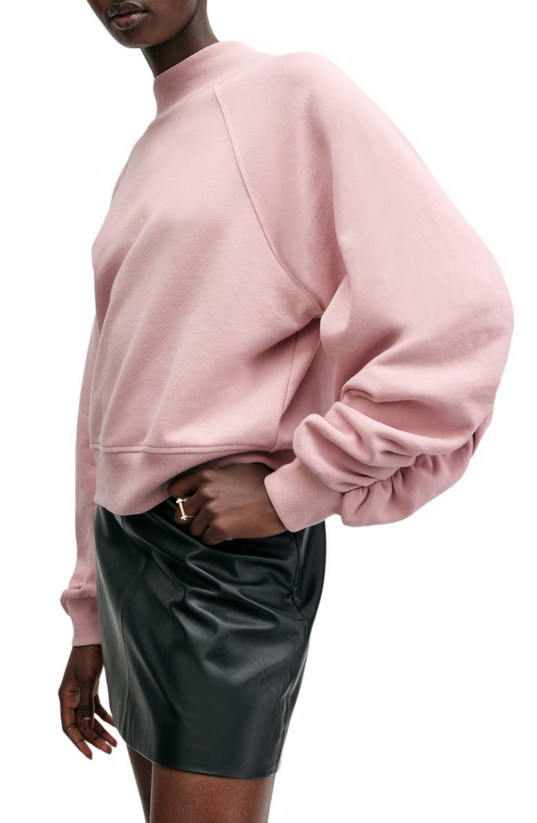 AllSaints Dana Back Zip Mock Neck Sweatshirt, Alternate, color,