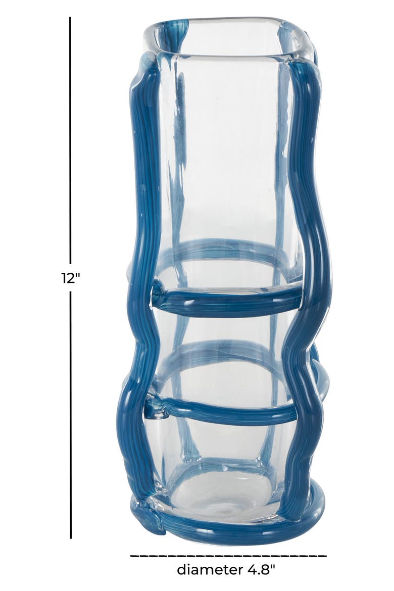 Blue Recycled Glass Vase, Alternate, color, BLUE