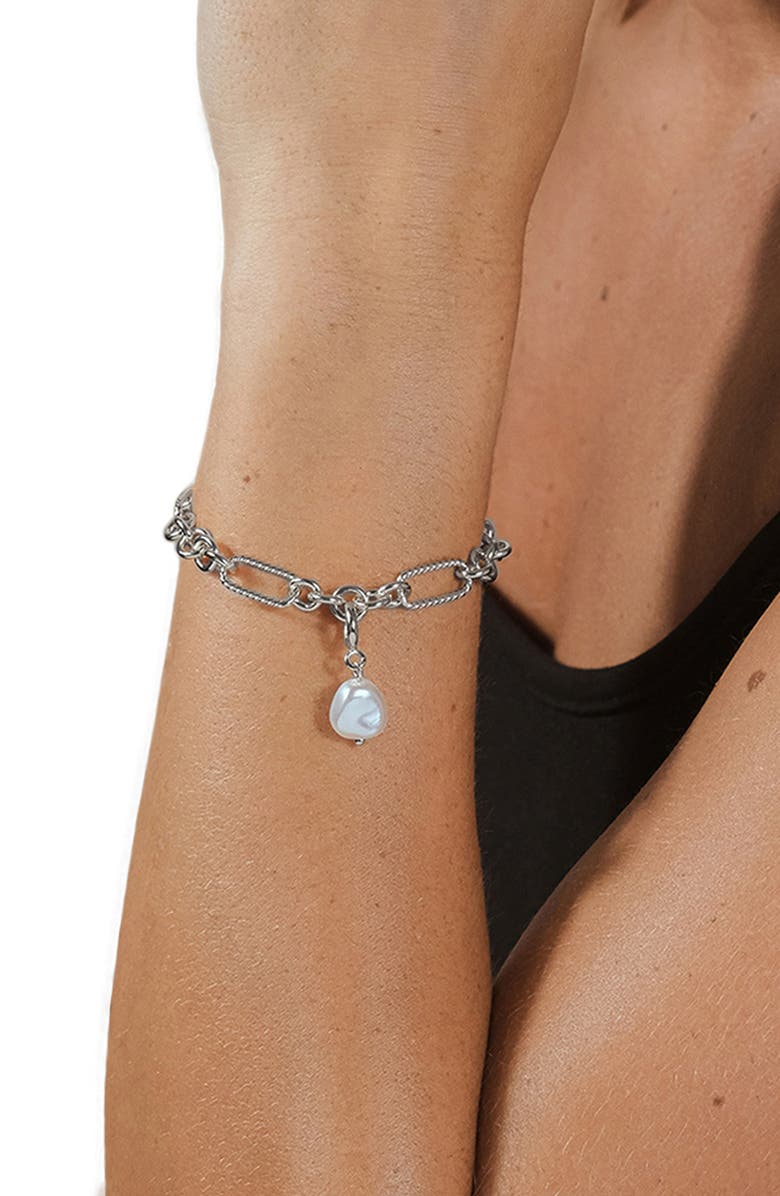 Sterling Forever Baroque Pearl Enhancer, Alternate, color,