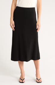 Vince Rib Midi Skirt