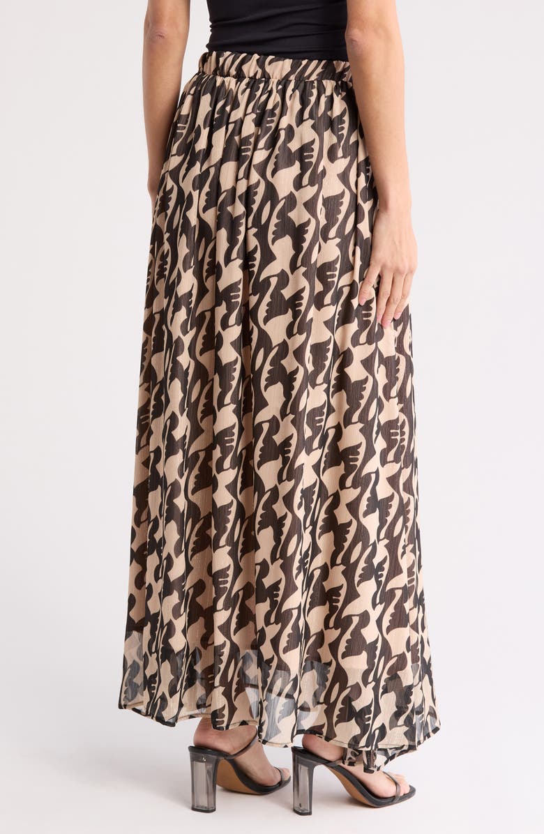 Renee C Mesh Maxi Skirt, Alternate, color, Black