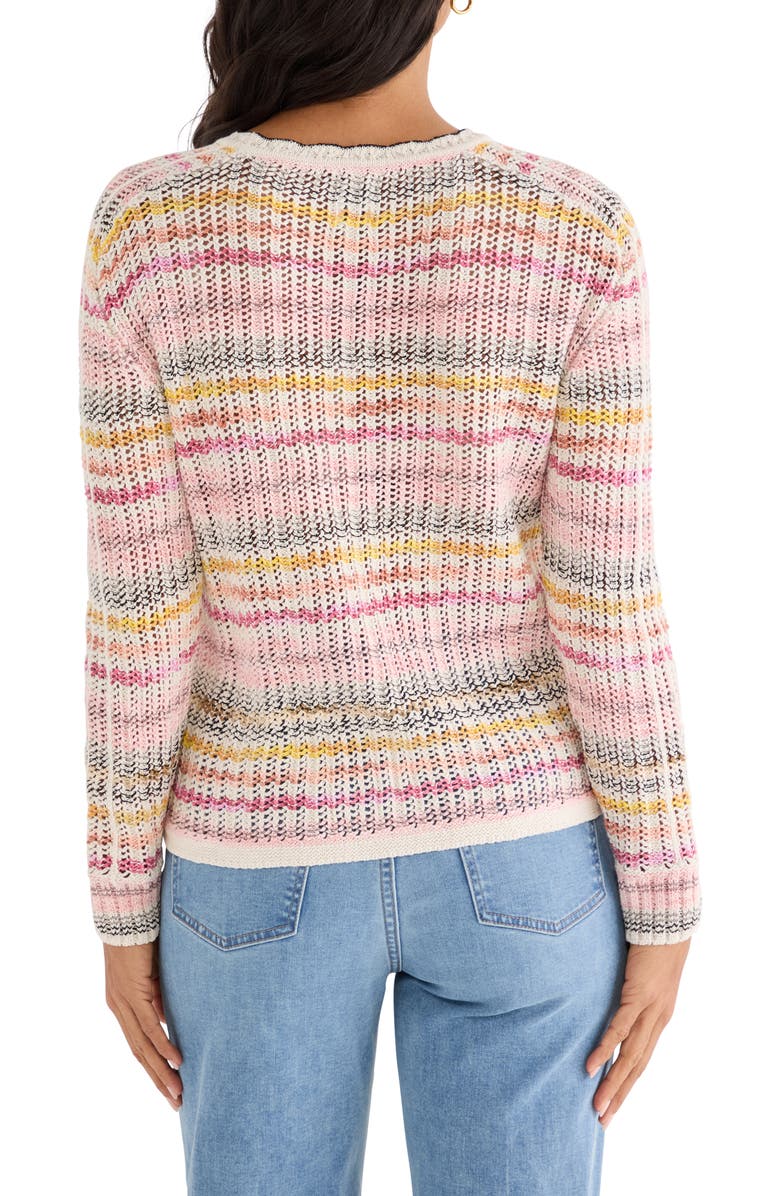 NIC+ZOE Stripe Sweater, Alternate, color, Pink Multi