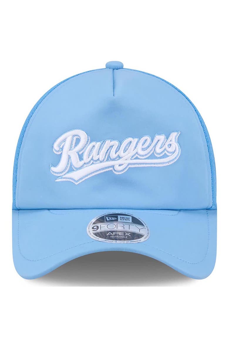Men's New Era Light Blue Texas Rangers 2026 Batting Practice Alternate Apex 9FORTY Adjustable Hat, Alternate, color, Light Blue
