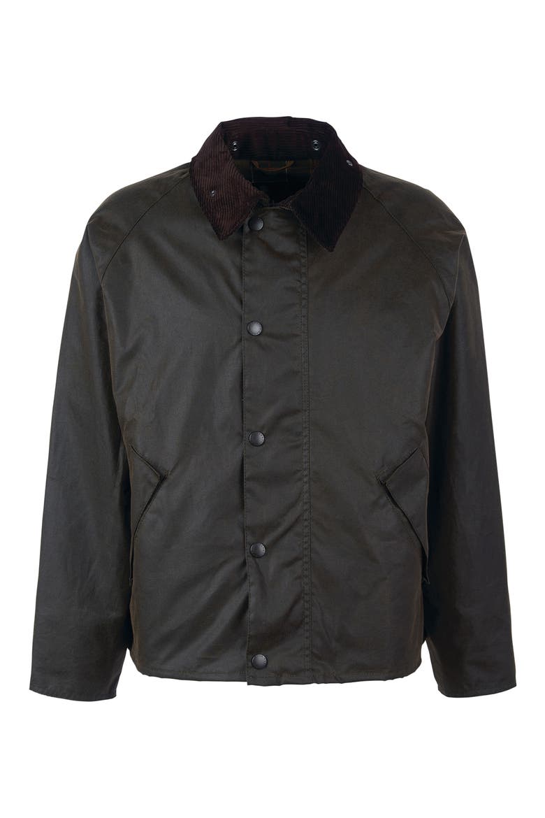 Transport Wax Jacket, Alternate, color, OLIVE