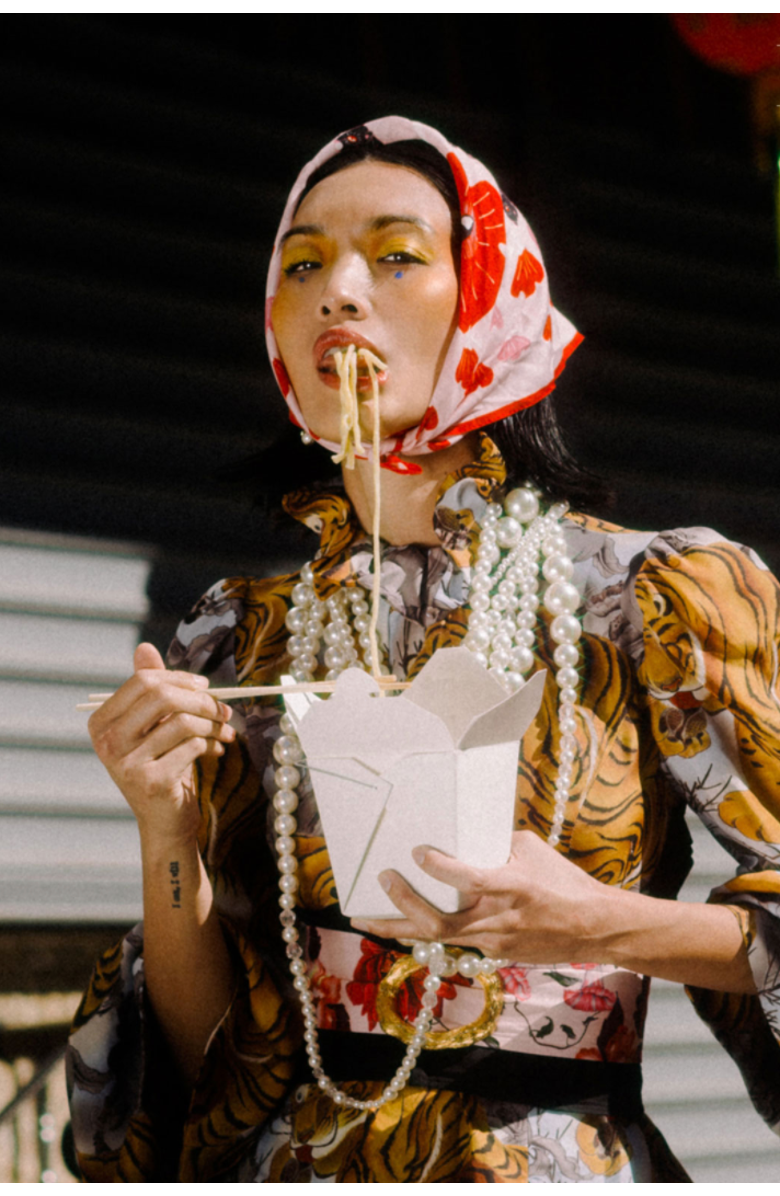 Centinelle Poppy Polka Cat Cotton Silk Bandana, Alternate, color, Pink