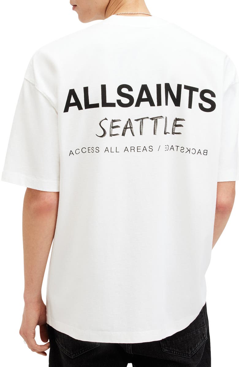 AllSaints Seattle Logo Graphic T-Shirt, Main, color, 