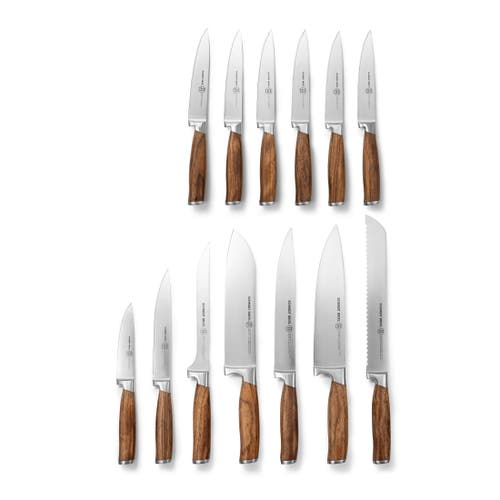 Schmidt Brothers Cutlery Zebra Wood 15-piece Knife Block Set In Brown