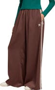 adidas Originals Wide Leg Satin Track Pants