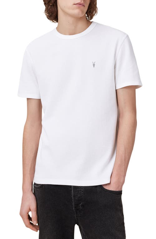 Allsaints Mens Opticwhite Tonic Crewneck Cotton-jersey T-shirt Xl In Chalk White