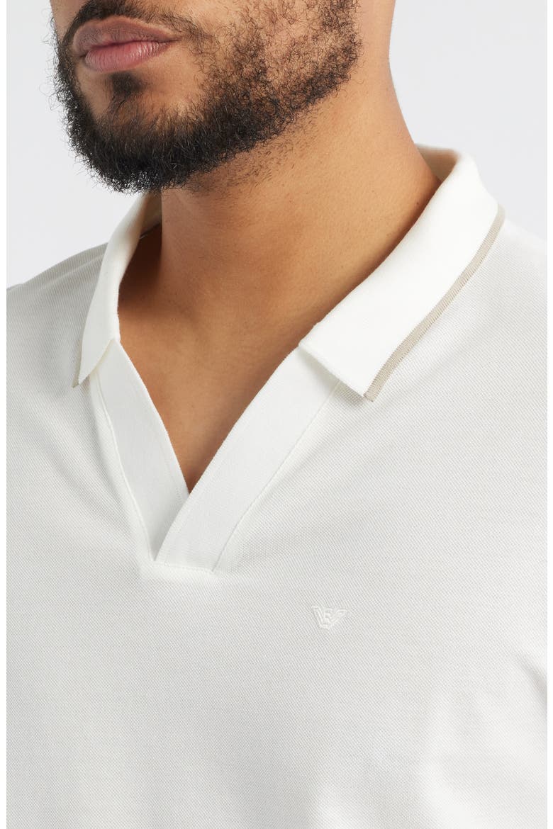 Piqué Johnny Collar Polo, Alternate, color, SOLID WHITE