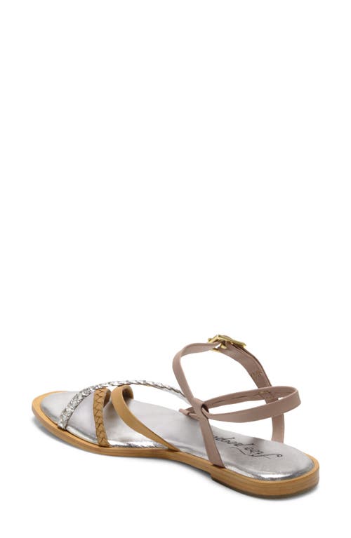 Shop Free People Sunny Days Ankle Strap Sandal In Silver Multi