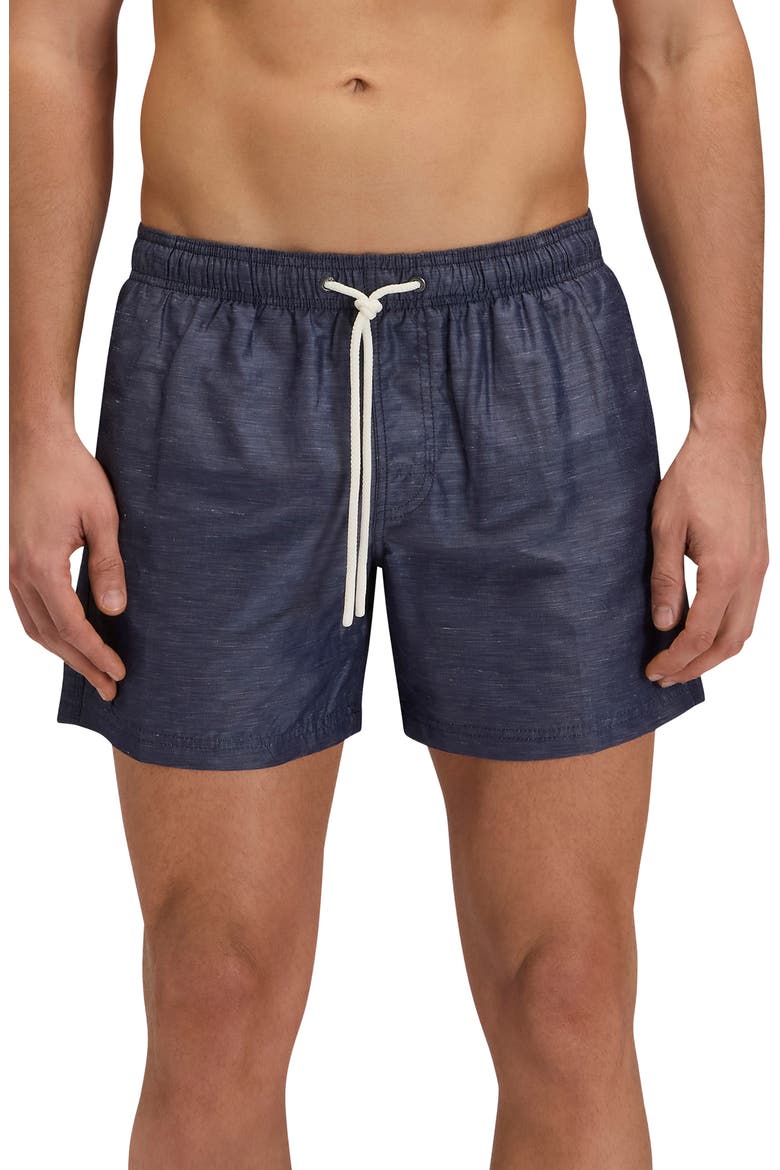 Solid Swim Trunks, Main, color, DARK NAVY