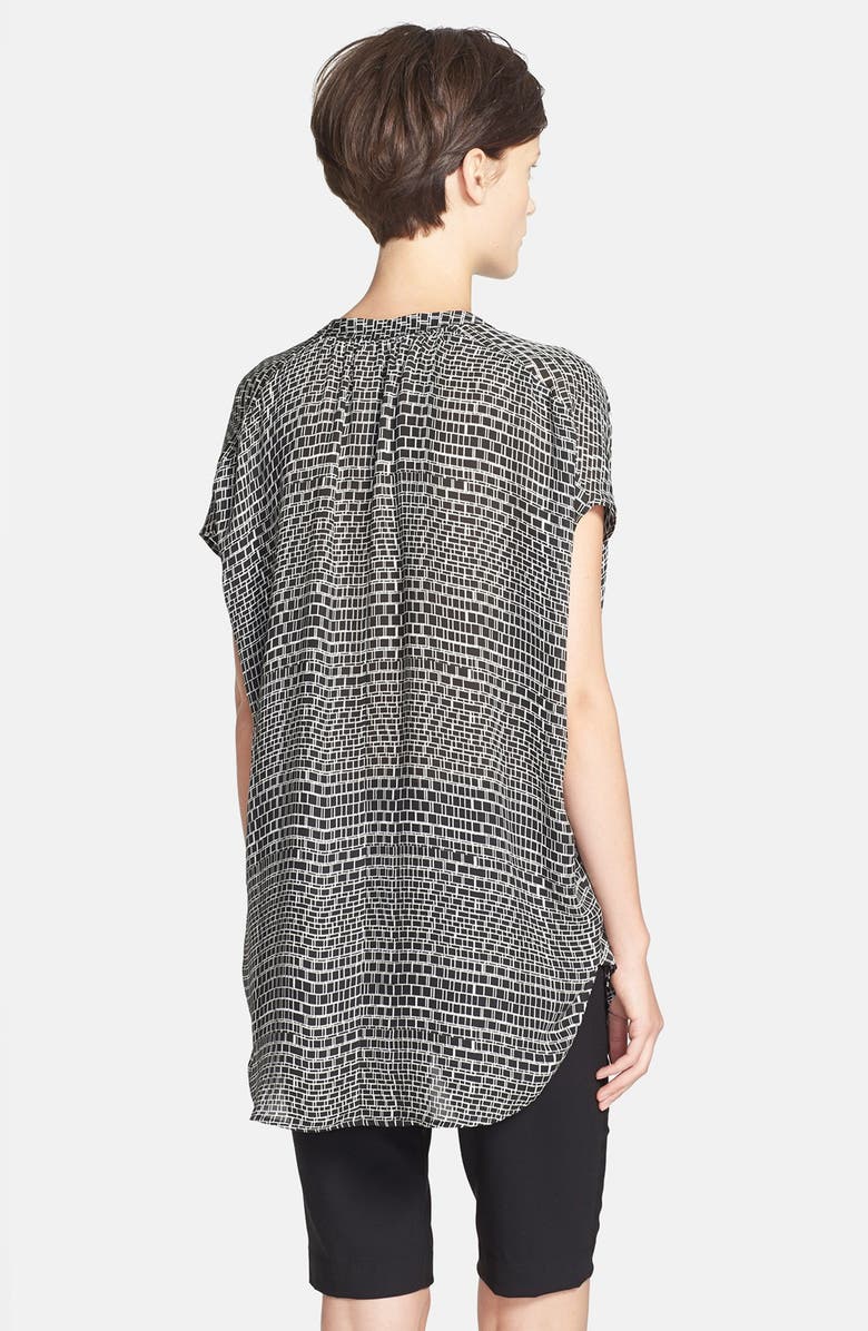 Vince 'Popover Ladder' Print Silk Blouse, Alternate, color, 