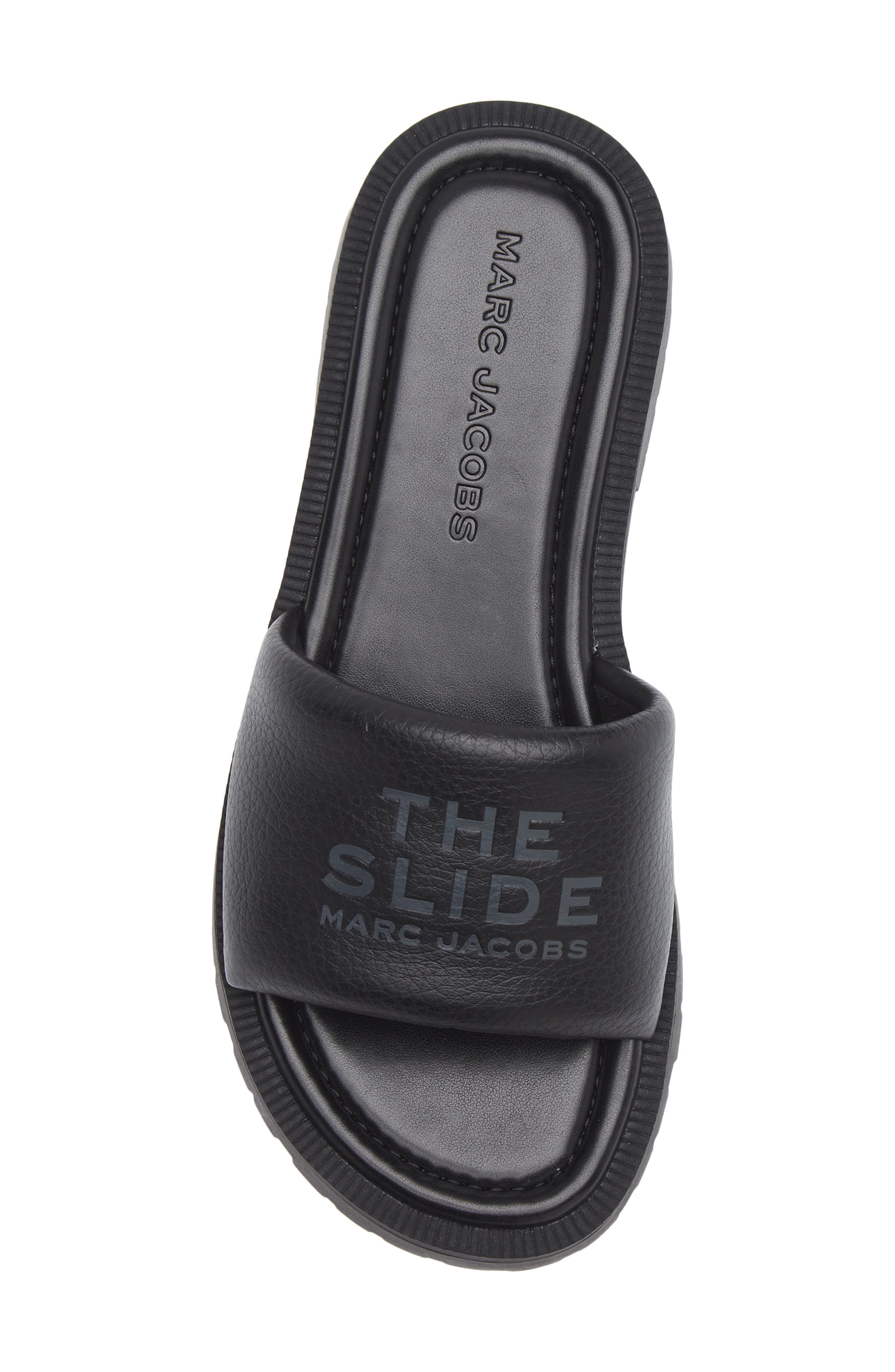 Marc Jacobs The Lug Slide Sandal, Alternate, color, Black