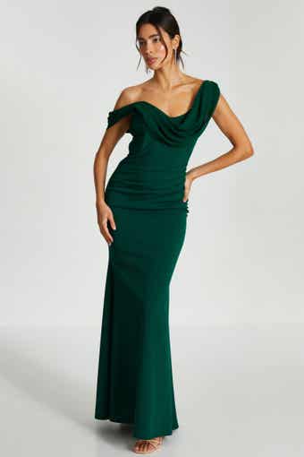 QUIZ Velvet Asymmetric Maxi Nordstrom