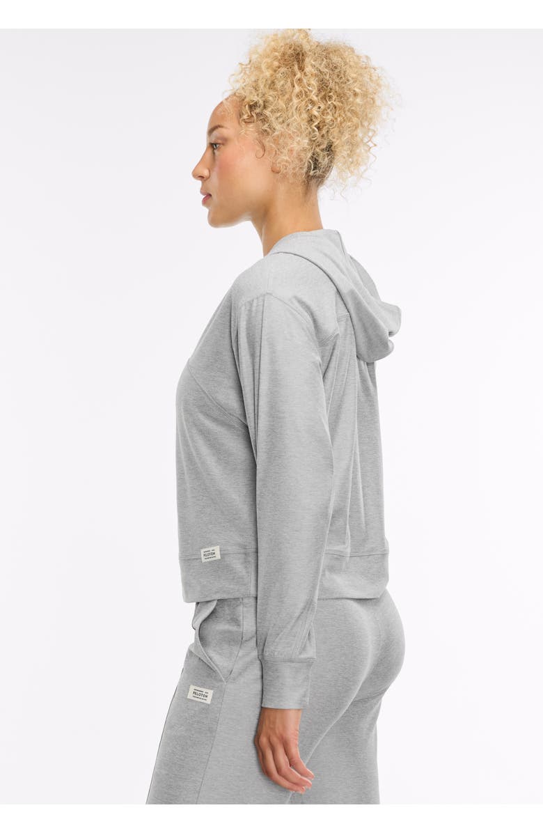 Peloton Dreamblend Curved Yoke Pullover Hoodie, Alternate, color, Light Heather Grey