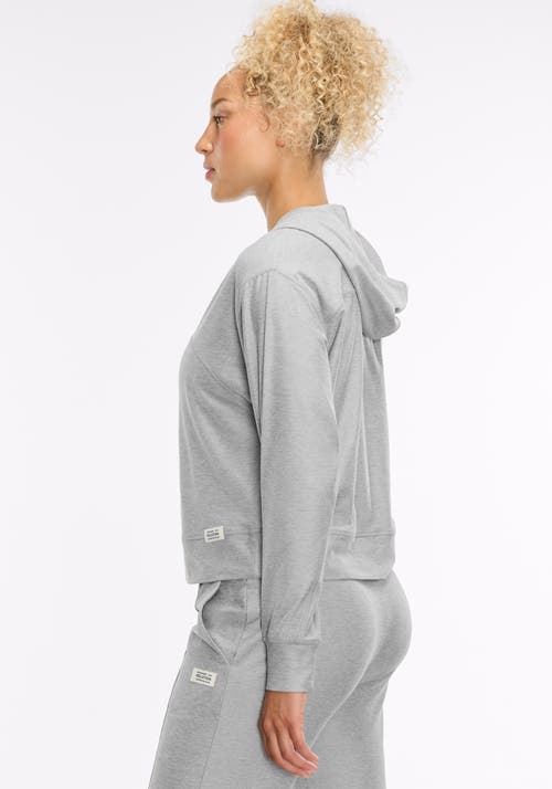 Peloton Dreamblend Curved Yoke Pullover Hoodie In Gray