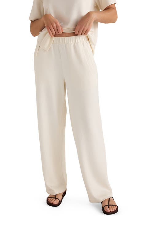 Soft Knit Relaxed Barrel Leg Pants