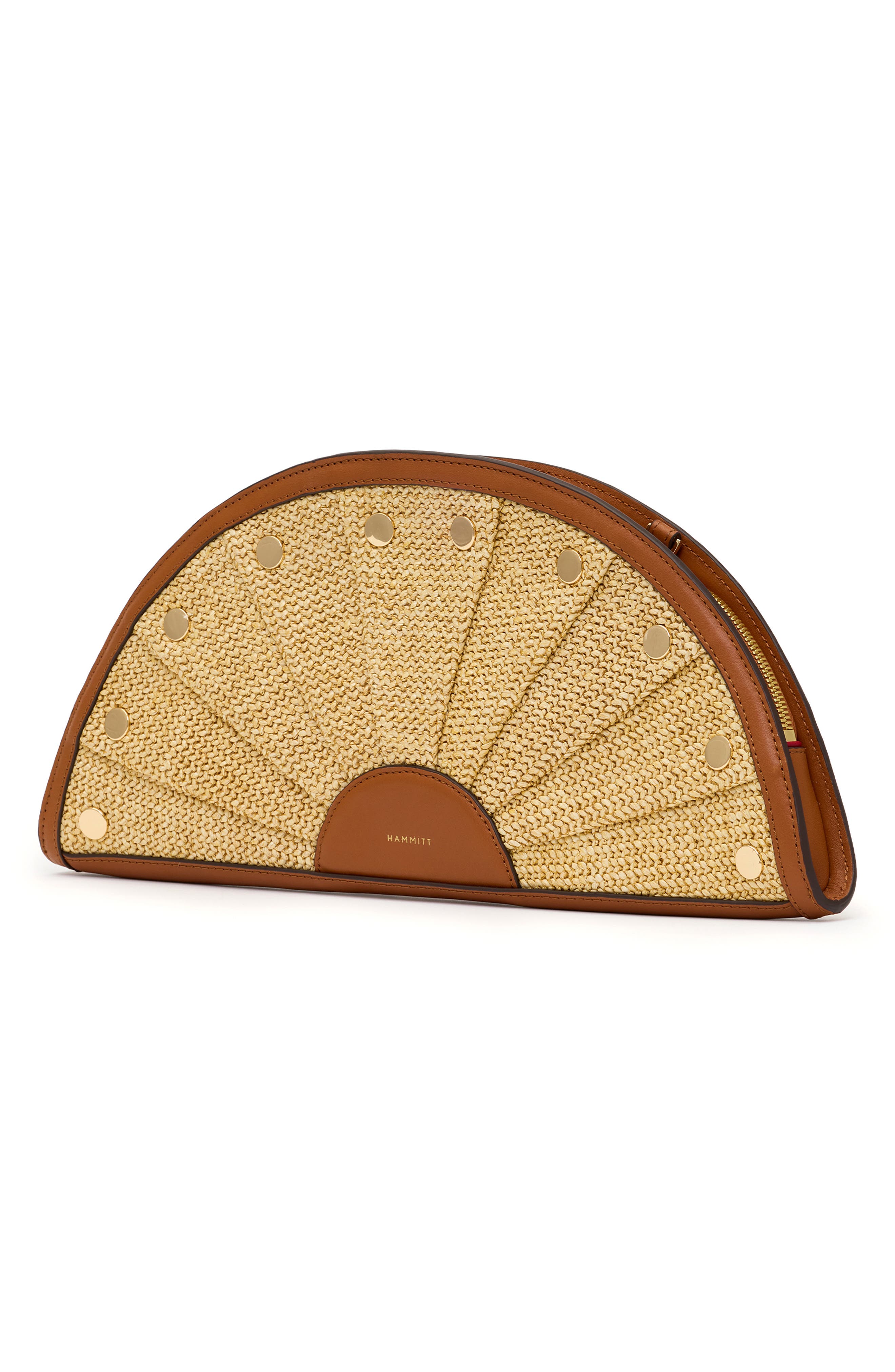 Shelley Clutch, Alternate, color, COCOA RAFFIA/ GOLD
