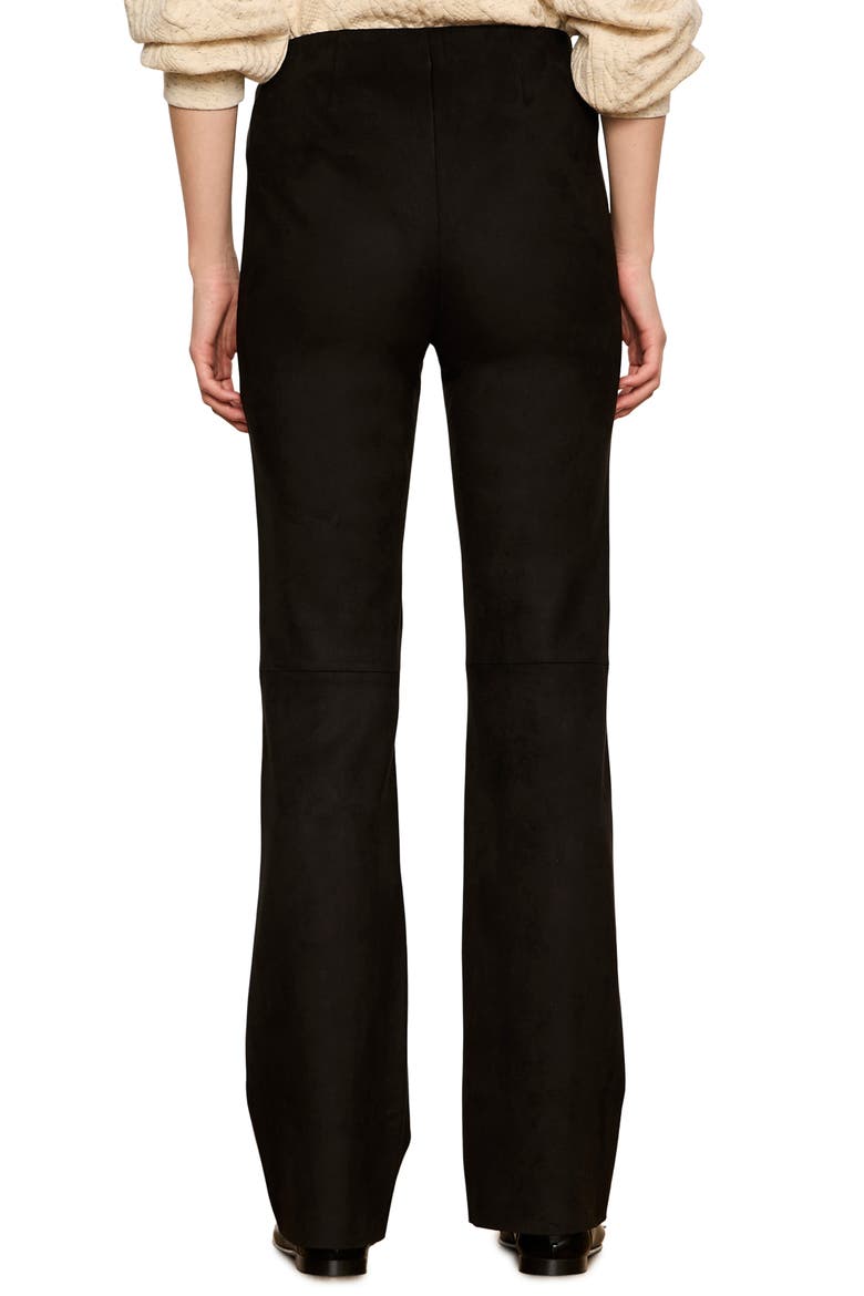 Sashay Faux Suede Pants, Alternate, color, BLACK