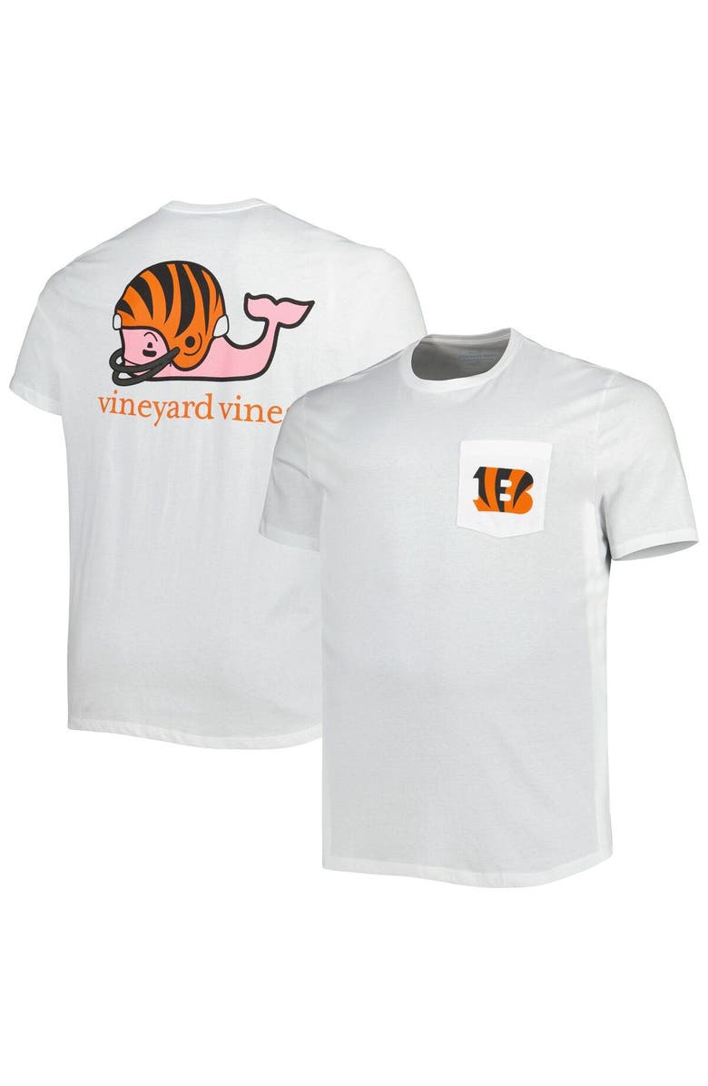 vineyard vines Men's Vineyard Vines White Cincinnati Bengals Big & Tall Helmet T-Shirt, Main, color, White