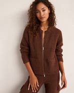 Haven Well Within Cashmere Zip Front Bomber Jacket