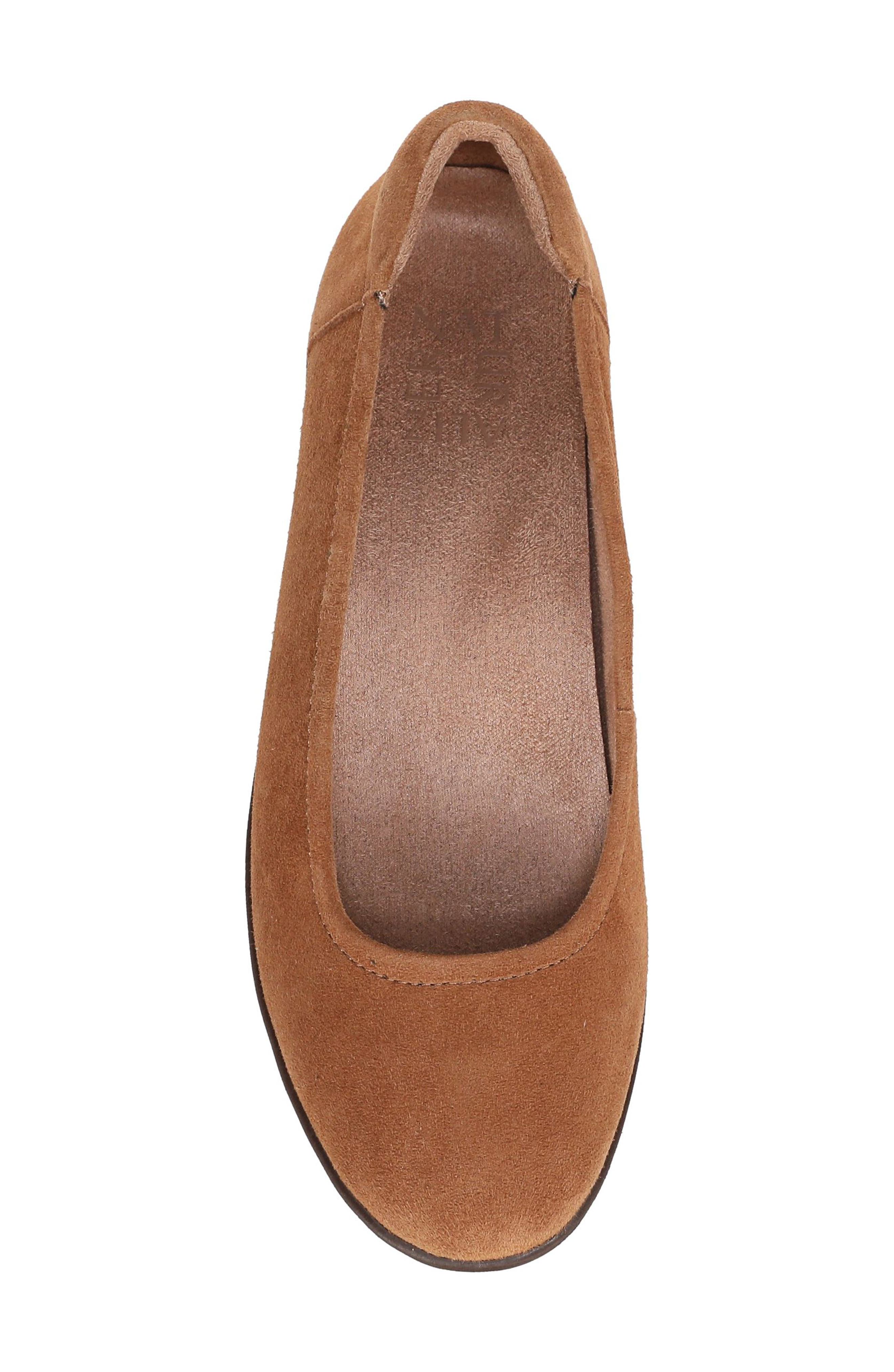 Flexy Leather Flat, Alternate, color, DARK CHESTNUT BROWN SUEDE