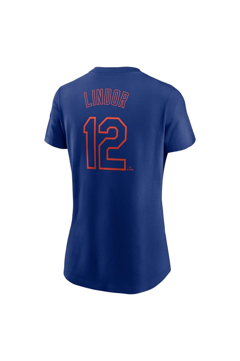 Women's Nike Francisco Lindor Royal New York Mets Fuse Name & Number T-Shirt, Alternate, color, Royal