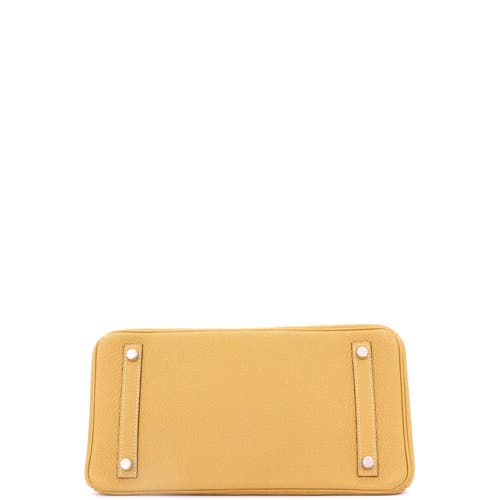 Pre-owned Hermes Hermes Birkin Handbag Yellow Togo With Palladium Hardware 30 In Yellow