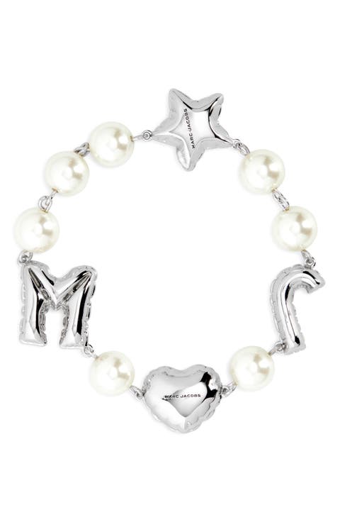 Marc Jacobs Silver 'The Mini Icon Charm' Bracelet Marc Jacobs