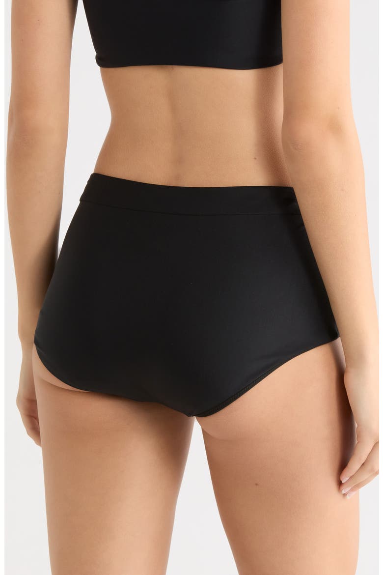 Danica Belted Hipster Bikini Bottoms, Alternate, color, BLACK