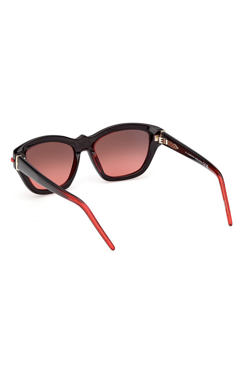 Christian Louboutin 53mm Gradient Butterfly Sunglasses, Alternate, color, 