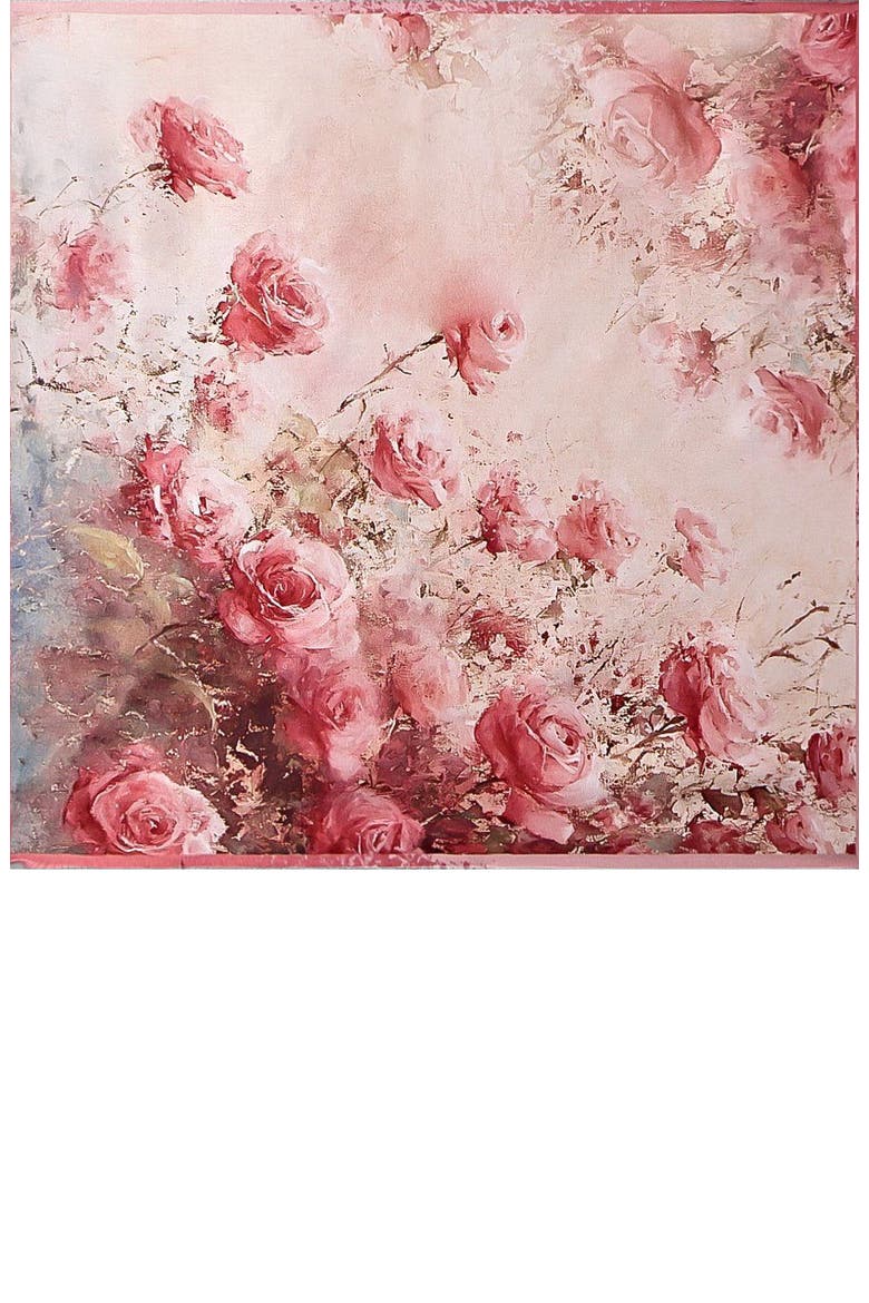 Pure Silk Delicate Square Scarf, Alternate, color, Medium Pink