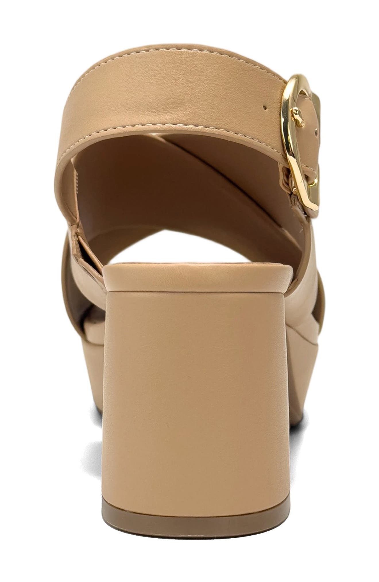 Pura Platform Sandal, Alternate, color, BEIGE BISQUE NAPPA