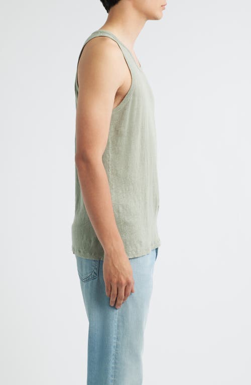 Alex Crane  Linen Tank In Green