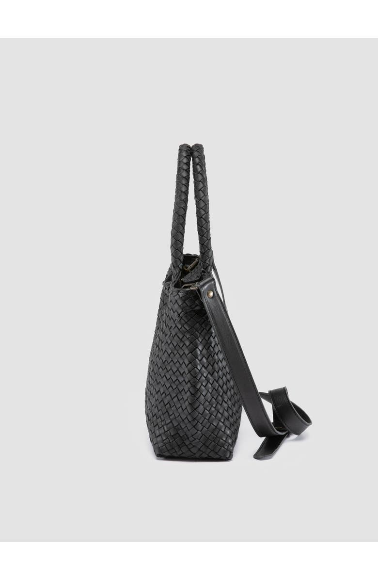 Officine Creative Raquel 001 Hand-Woven Shoulder Bag, Alternate, color, Black