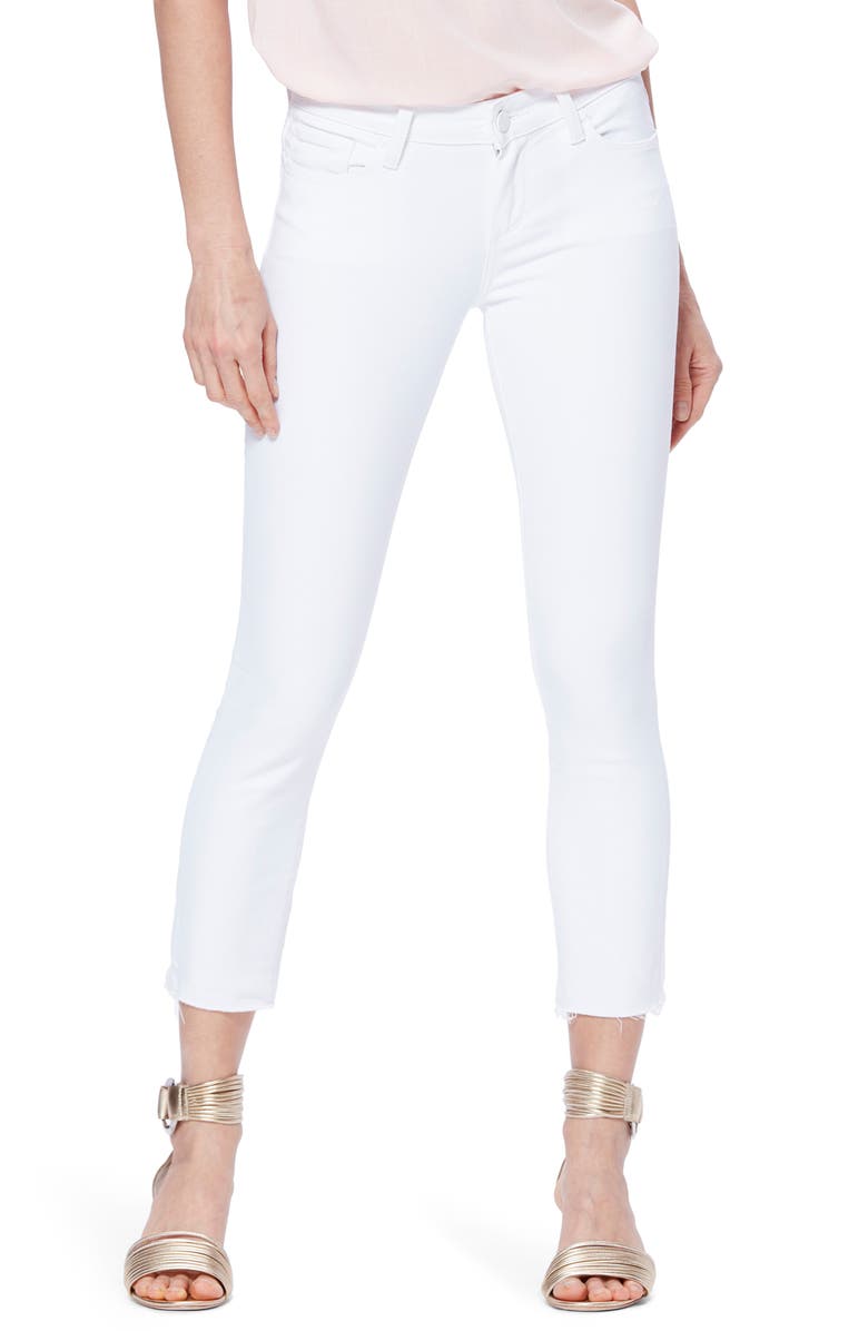 PAIGE Skyline Crop Raw Hem Skinny Jeans | Nordstromrack