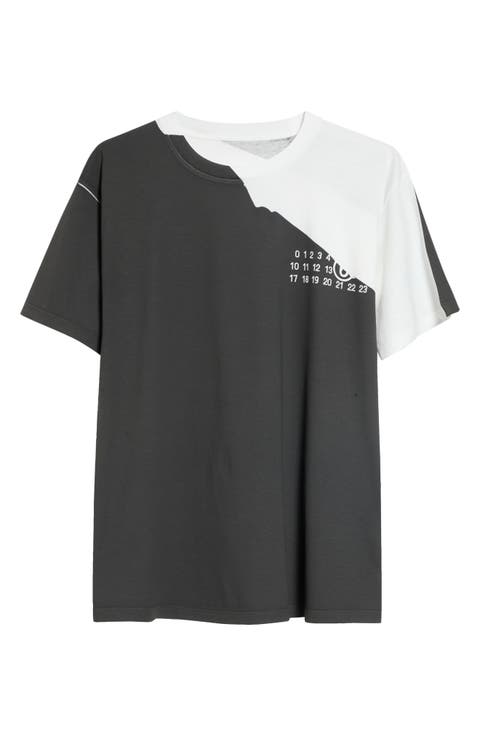 Deconstructed Colorblock Graphic T-Shirt