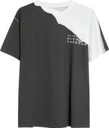 MM6 Maison Margiela Deconstructed Colorblock Graphic T-Shirt