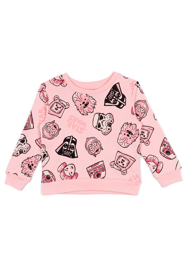 Loungewear Pullover Sweatshirt, Main, color, Star Wars Pink