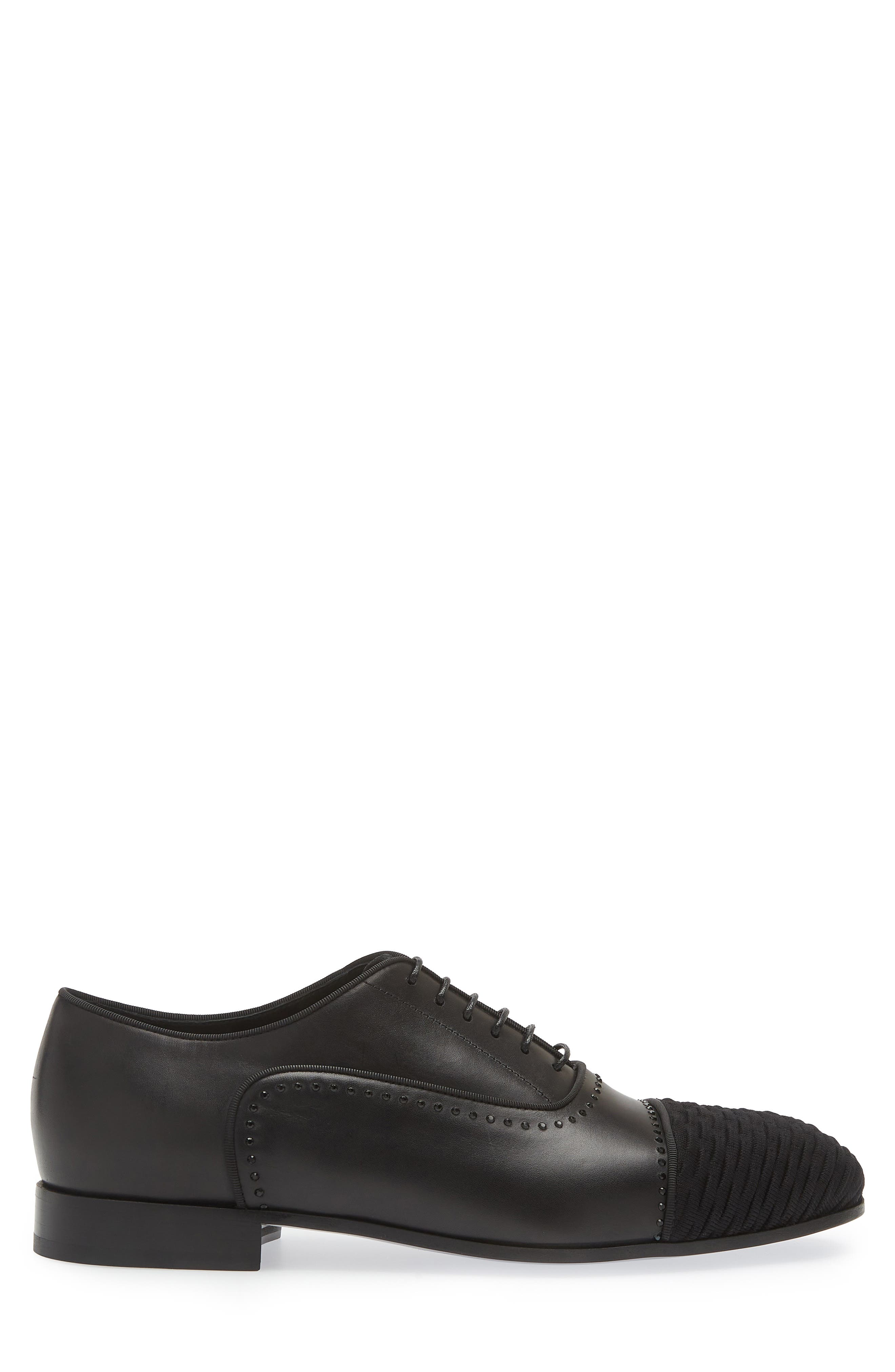 Stuart Weitzman Premiere Party Cap Toe Oxford, Alternate, color, Black