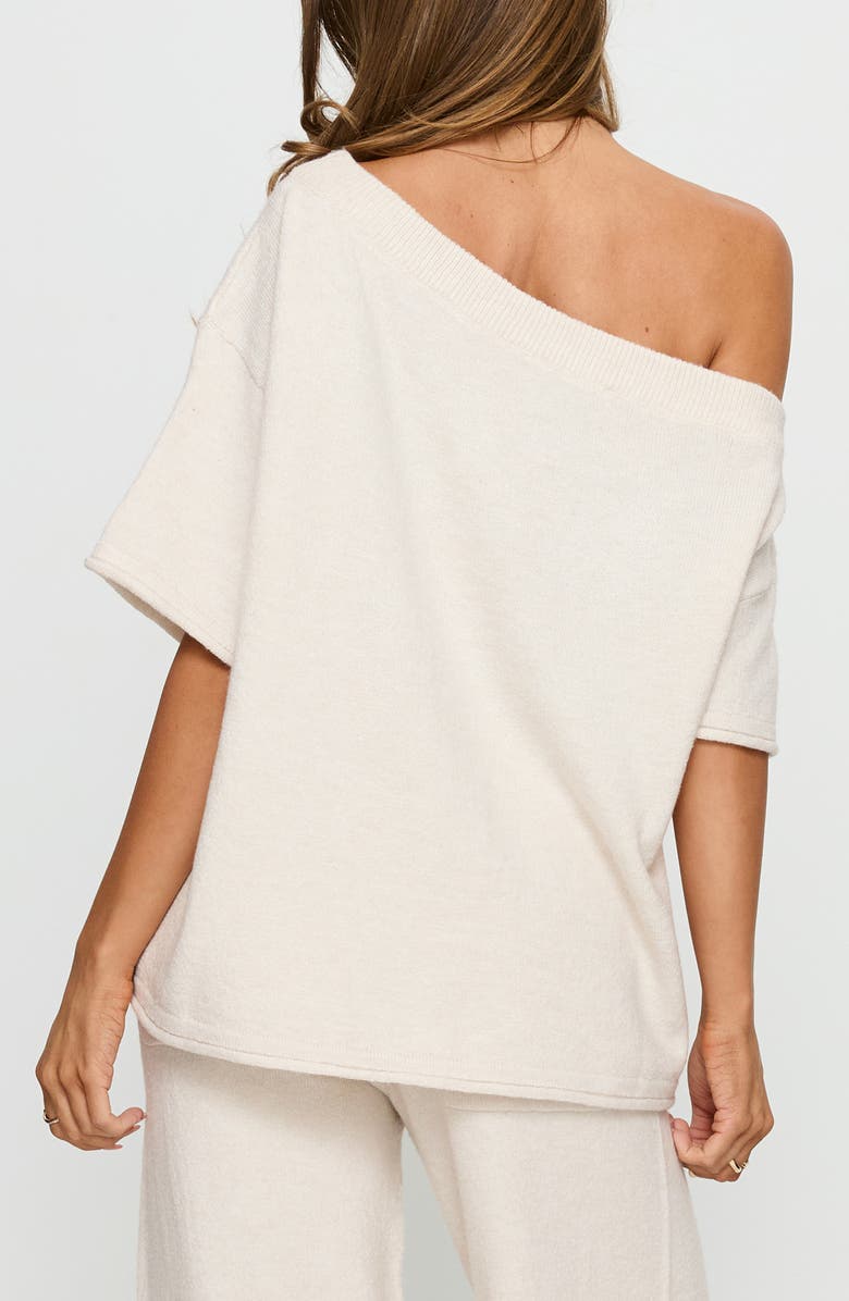 Princess Polly Kourta Oversize Off the Shoulder Top, Alternate, color, Oat