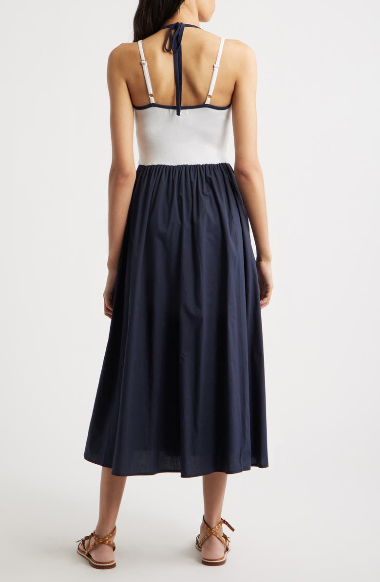 MOON RIVER Halter Tank Mixed Media Dress, Alternate, color, 