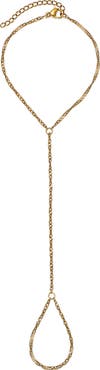 Adornia 18K Gold Plated Hand Chain Bracelet