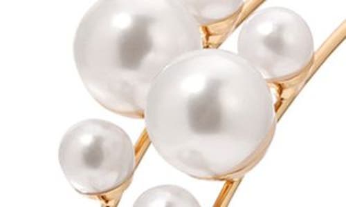 Ettika Multi Faux Pearl Headband In Gold