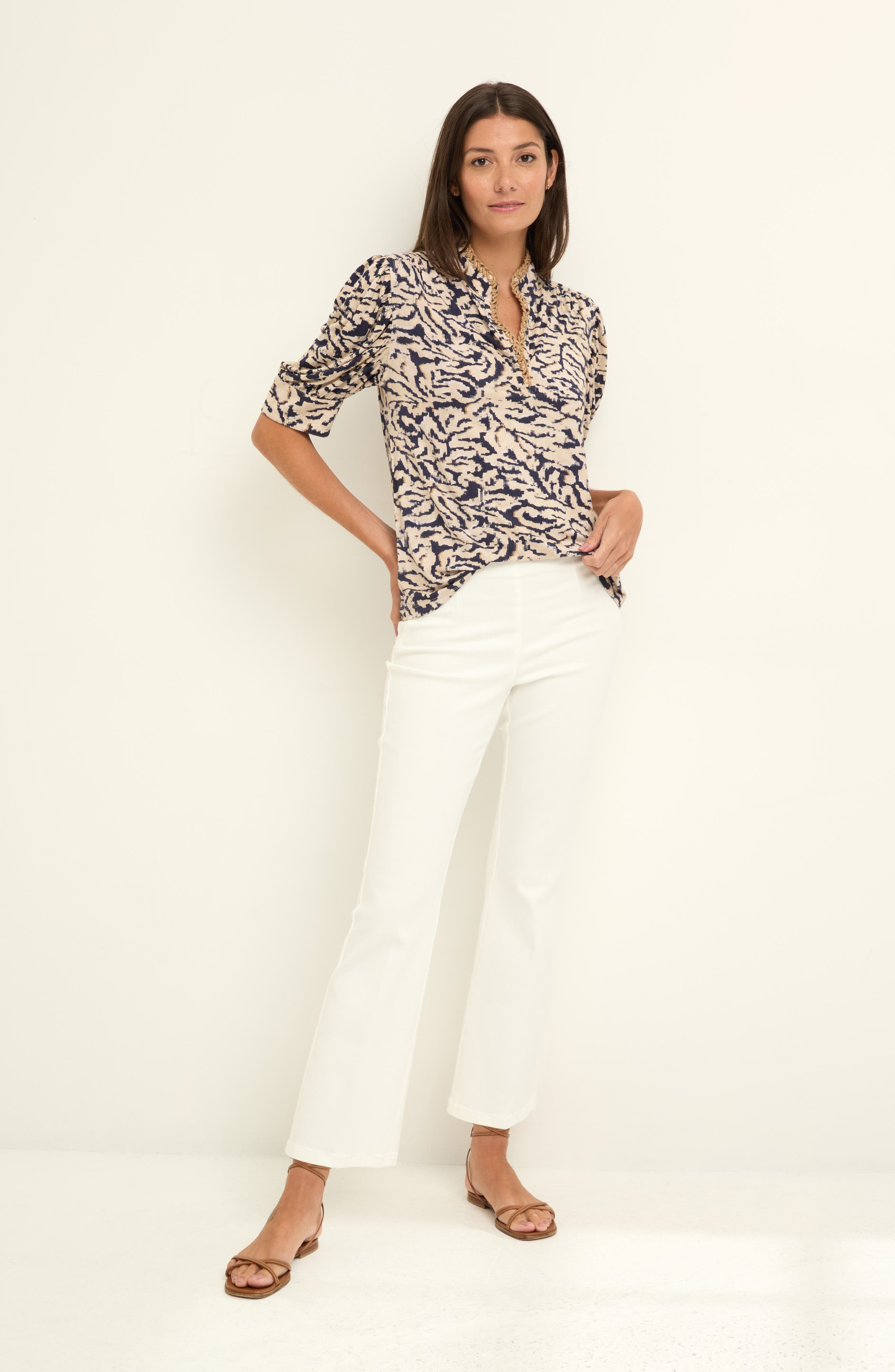 Женские NIC+ZOE Contrast Swirl Top — фото 5