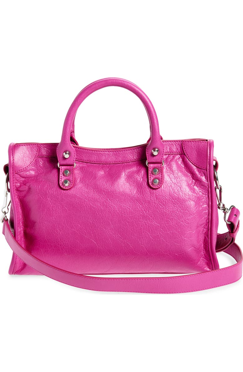 Balenciaga Small Le City Crinkle Leather Top Handle Bag, Alternate, color,